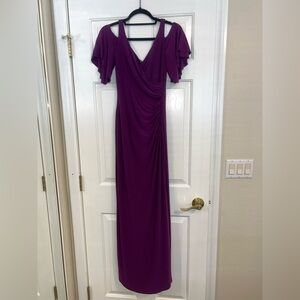 New without tags! Ralph Lauren purple long dress with leg cut